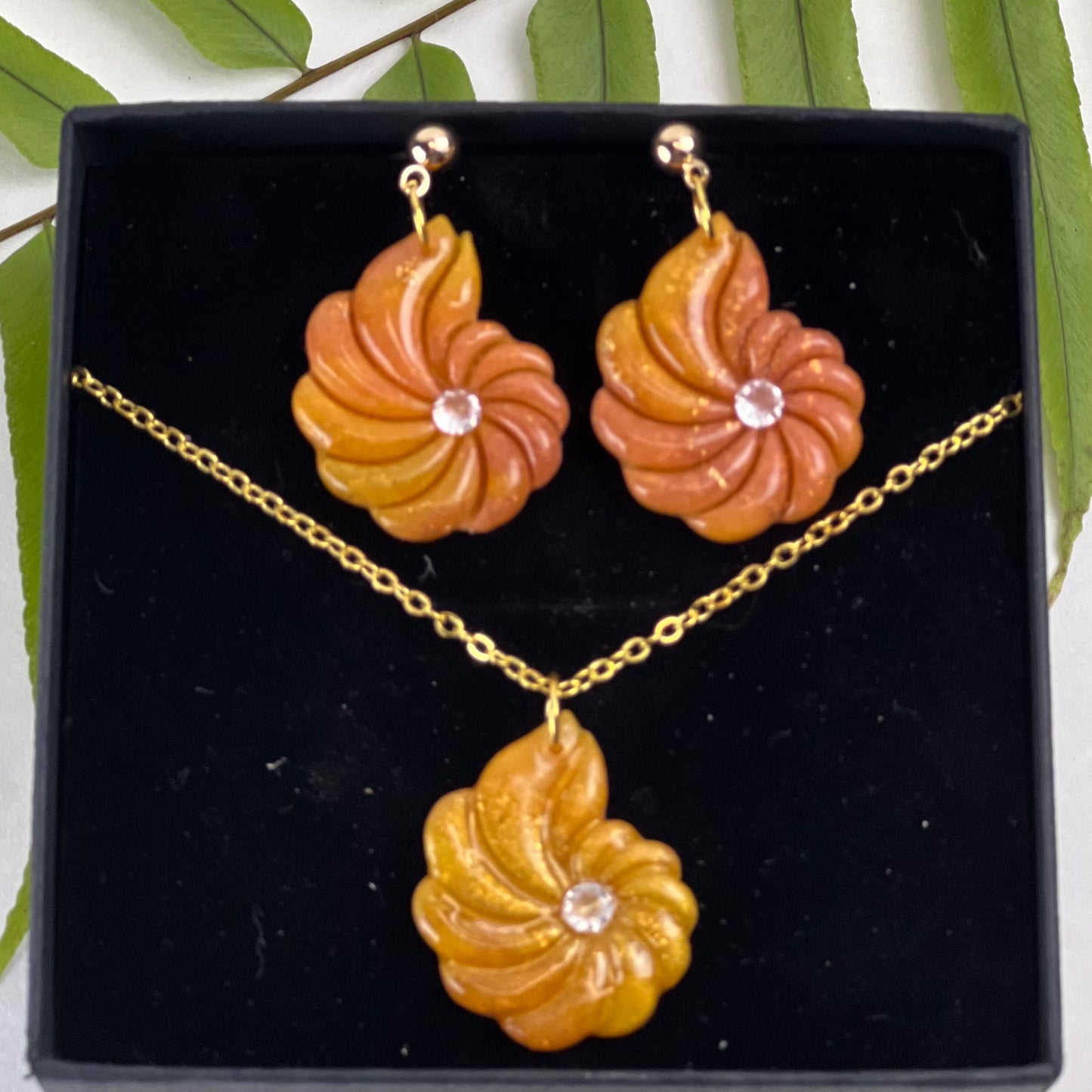 Shell Polymer Clay Earrings