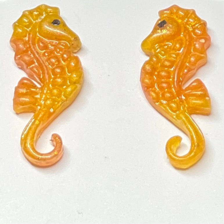 Seahorse Polymer Clay Earrings