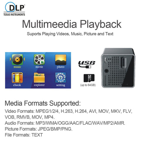 DLP POCKET SMART PROJECTOR + WIFI