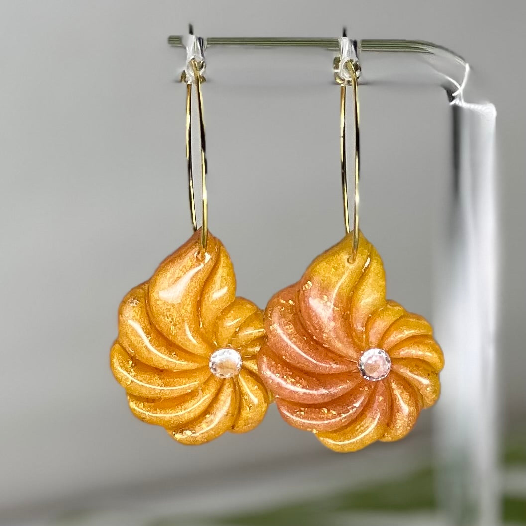 Shell Polymer Clay Earrings