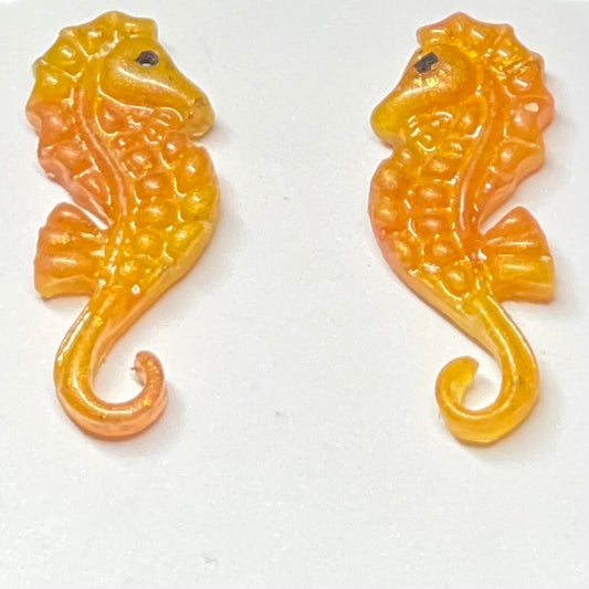 Seahorse  Polymer Clay Earrings