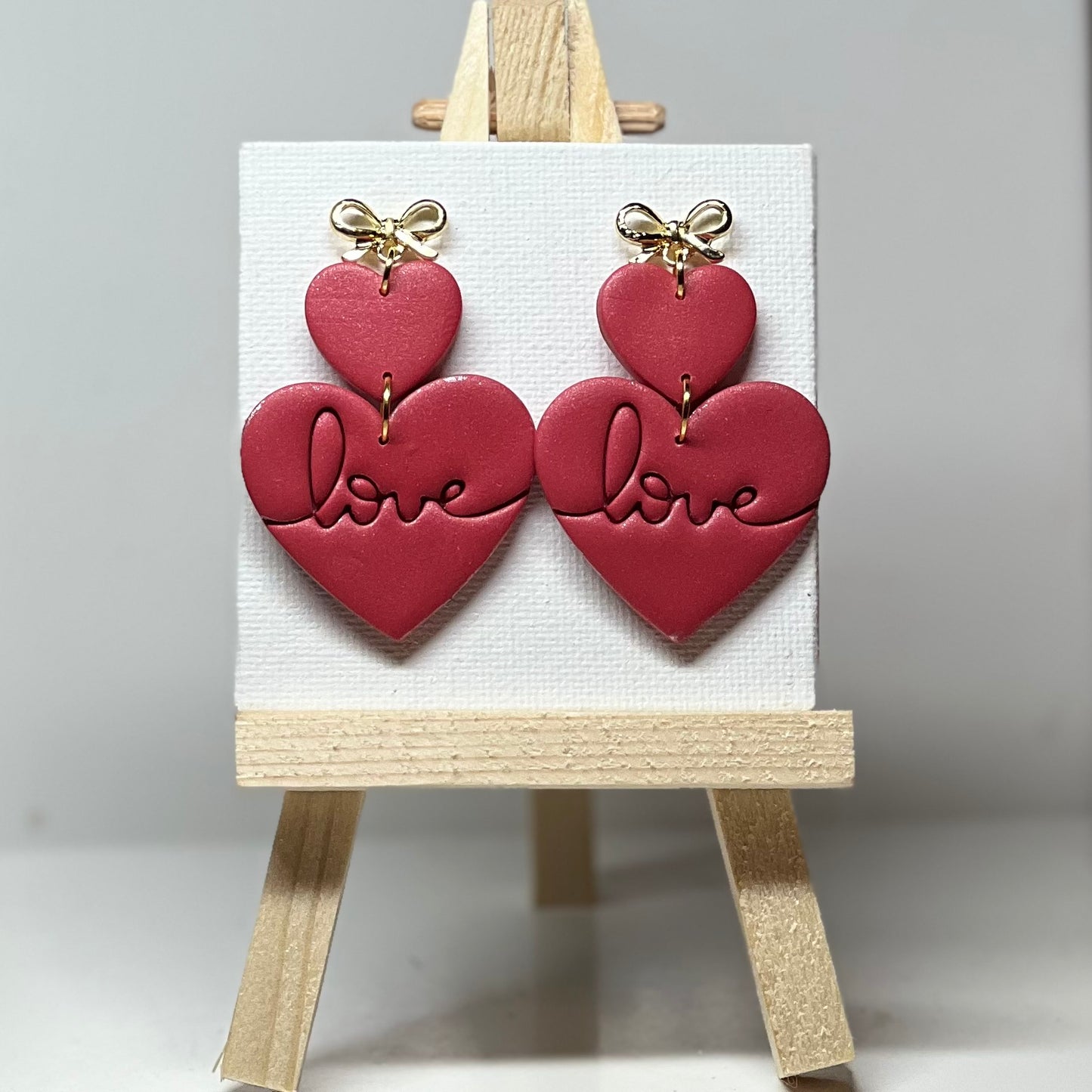 Heart Polymer Clay Earrings