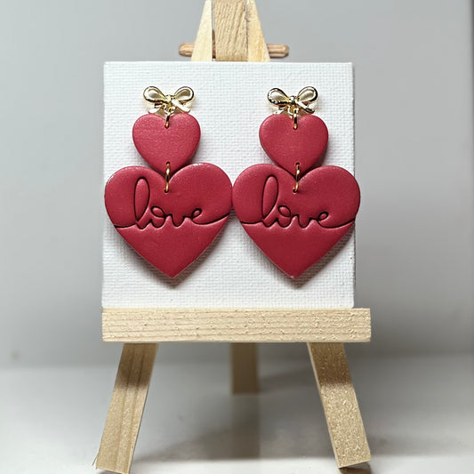 Heart Polymer Clay Earrings