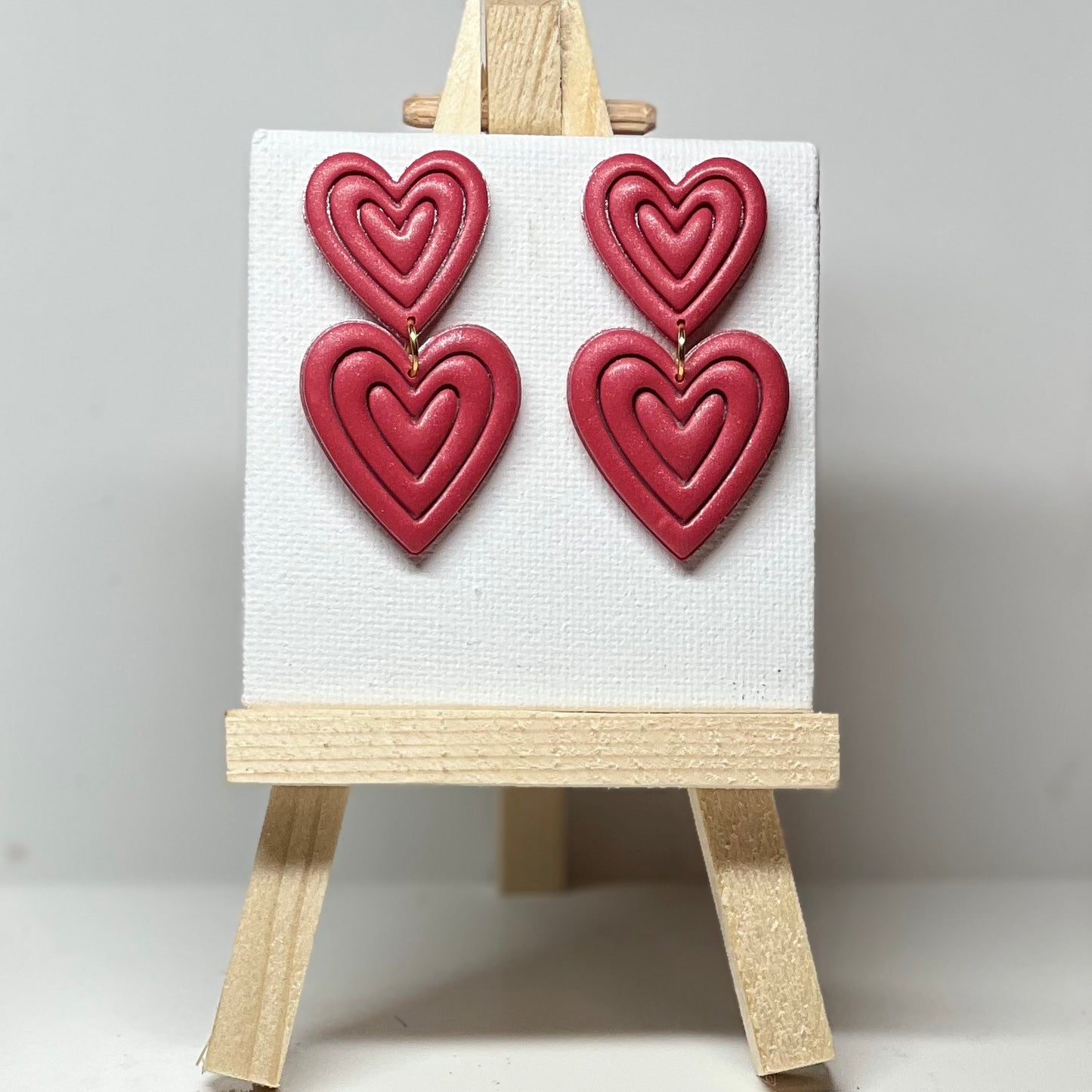 Heart Polymer Clay Earrings