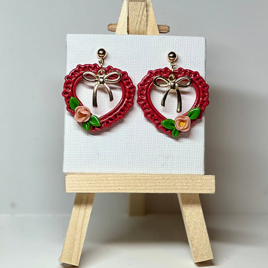 Heart Polymer Clay Earrings