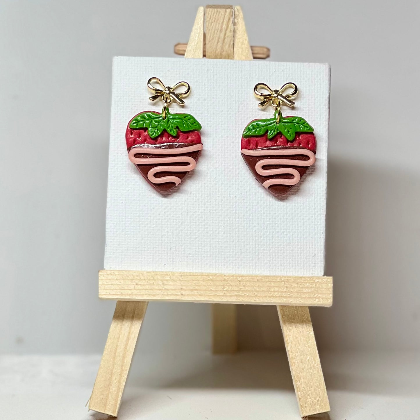Strawberry Polymer Clay Earrings