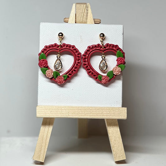 Heart Polymer Clay Earrings