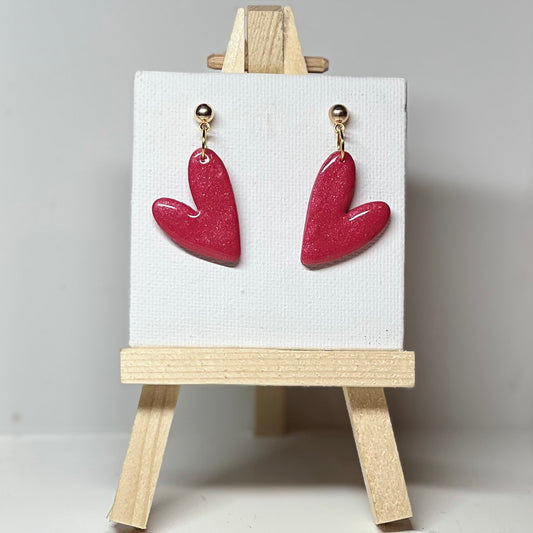 Heart Polymer Clay Earrings
