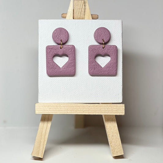 Heart Polymer Clay Earrings