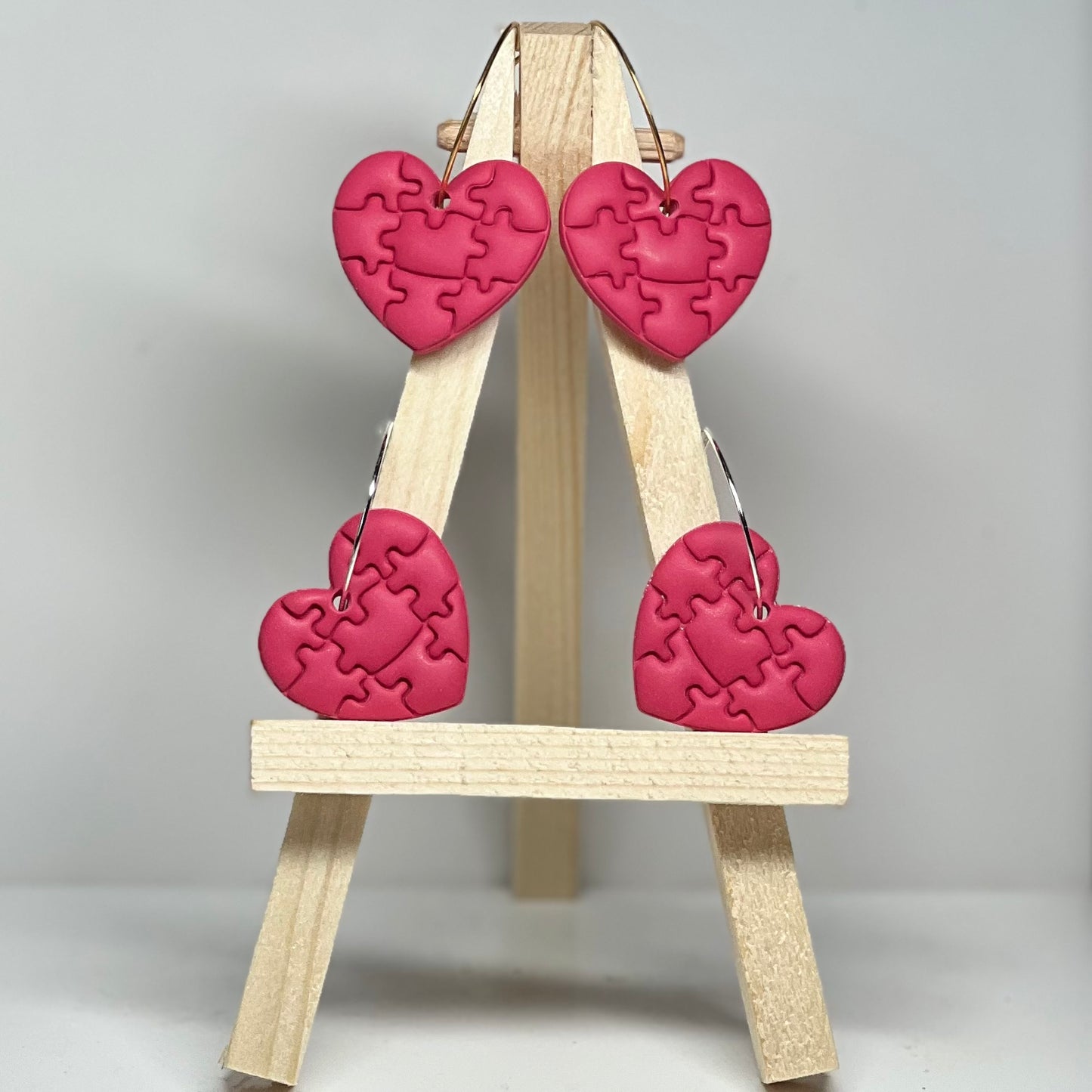 Heart Polymer Clay Earrings