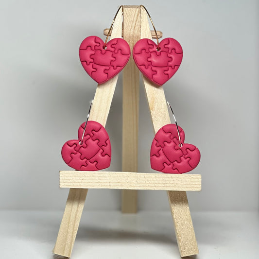 Heart Polymer Clay Earrings