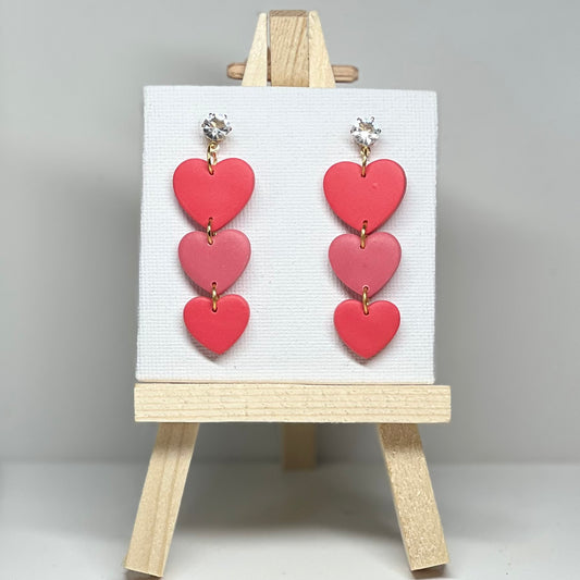Heart Polymer Clay Earrings