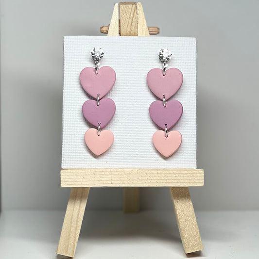 Heart Polymer Clay Earrings