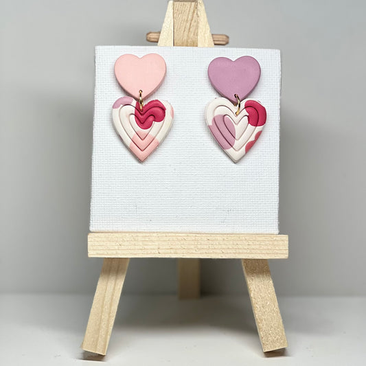 Heart Polymer Clay Earrings