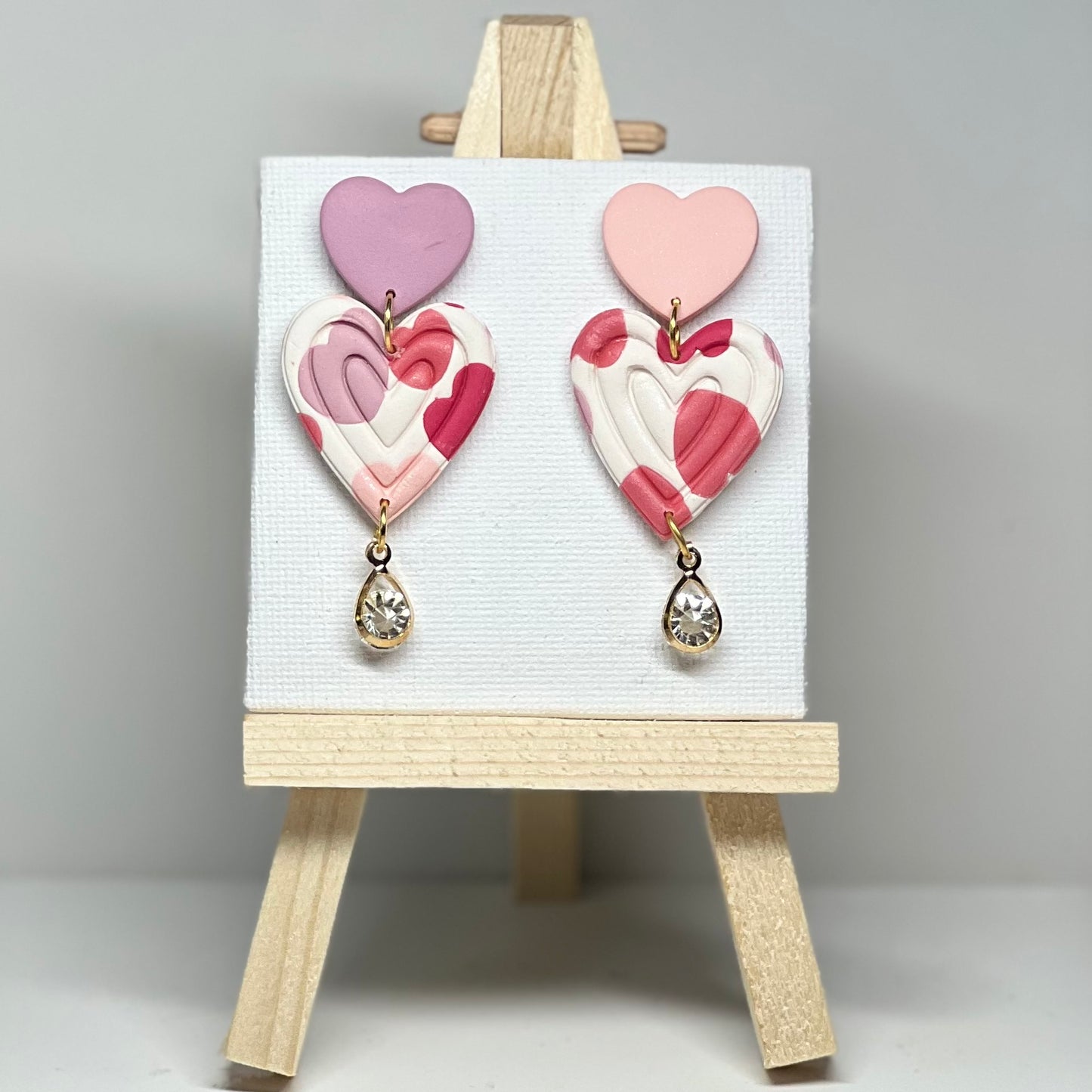 Heart Polymer Clay Earrings
