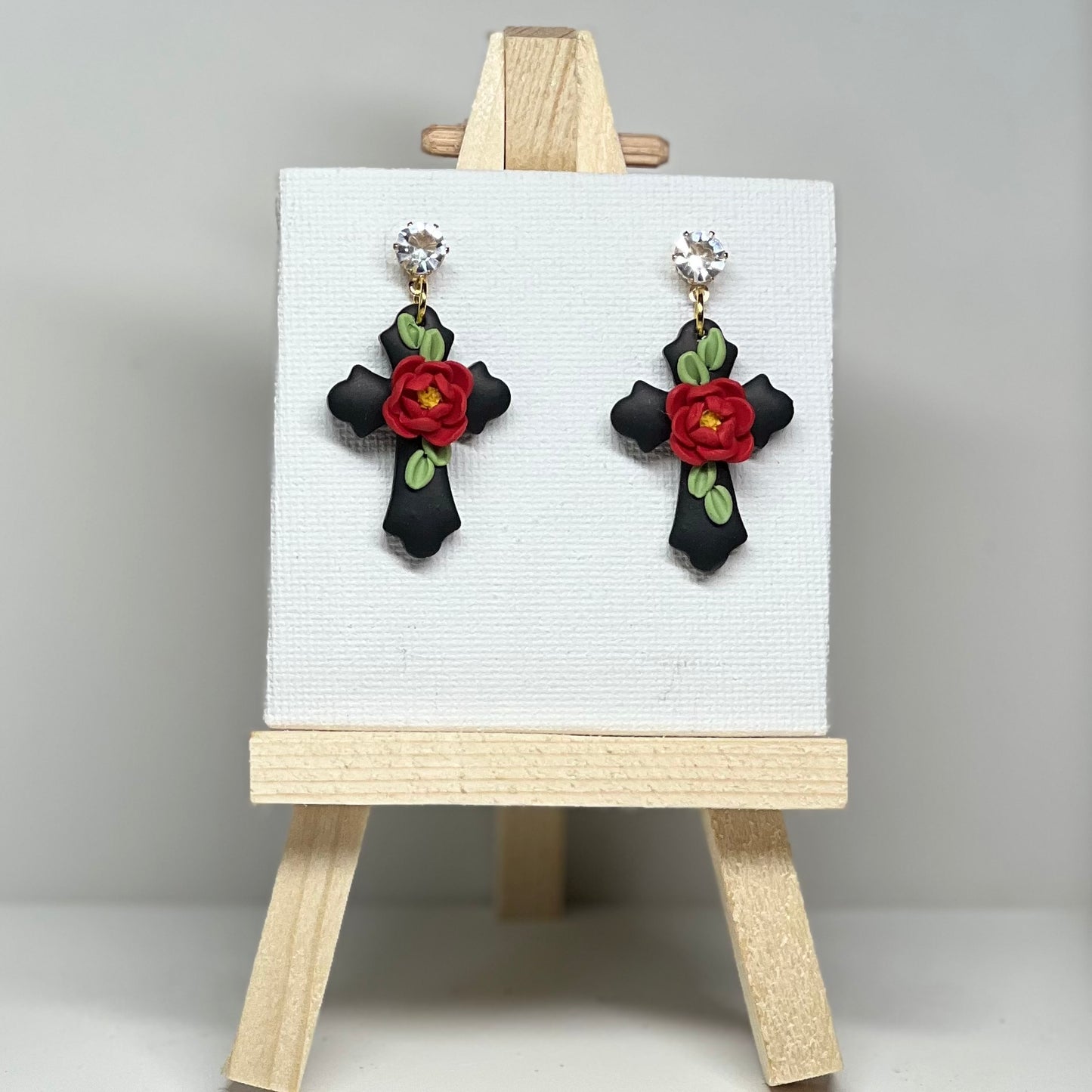 Cross Polymer Clay Earrings