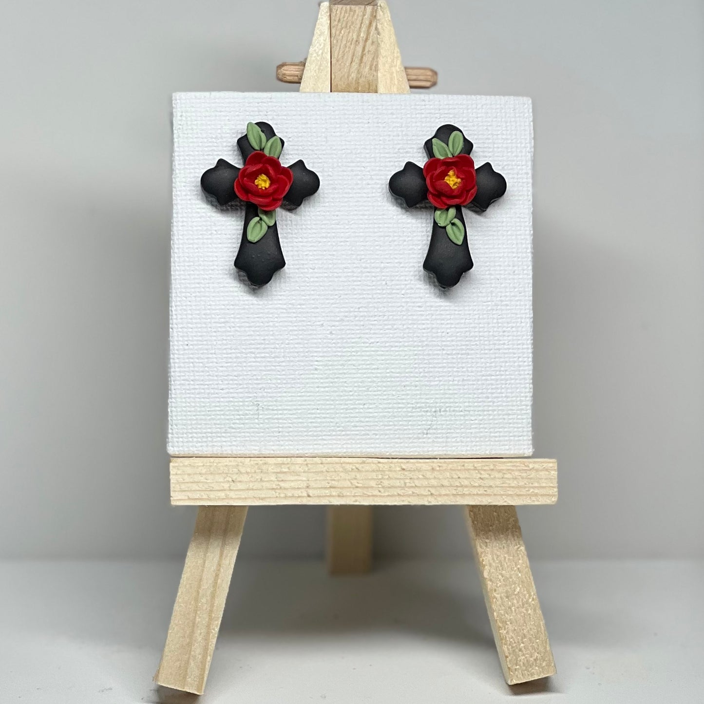 Cross Polymer Clay Earrings