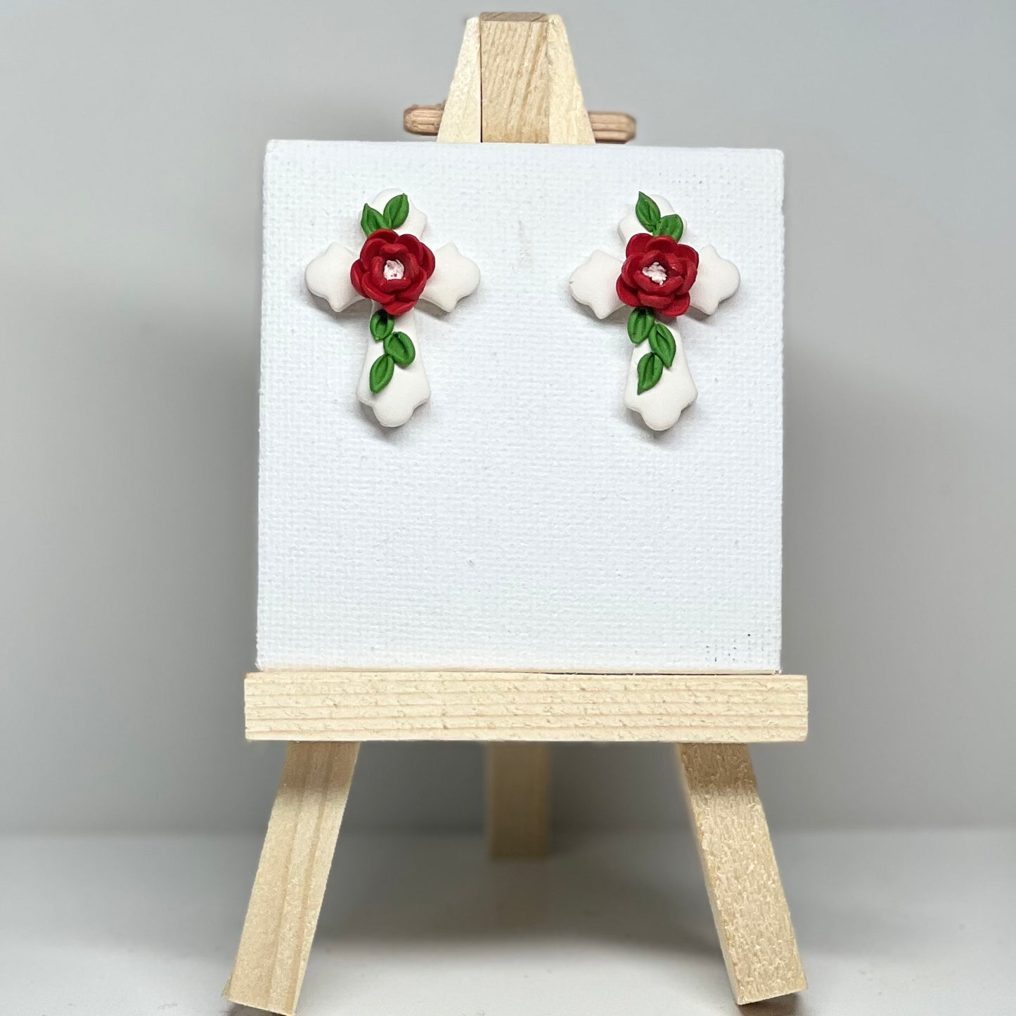 Cross Polymer Clay Earrings