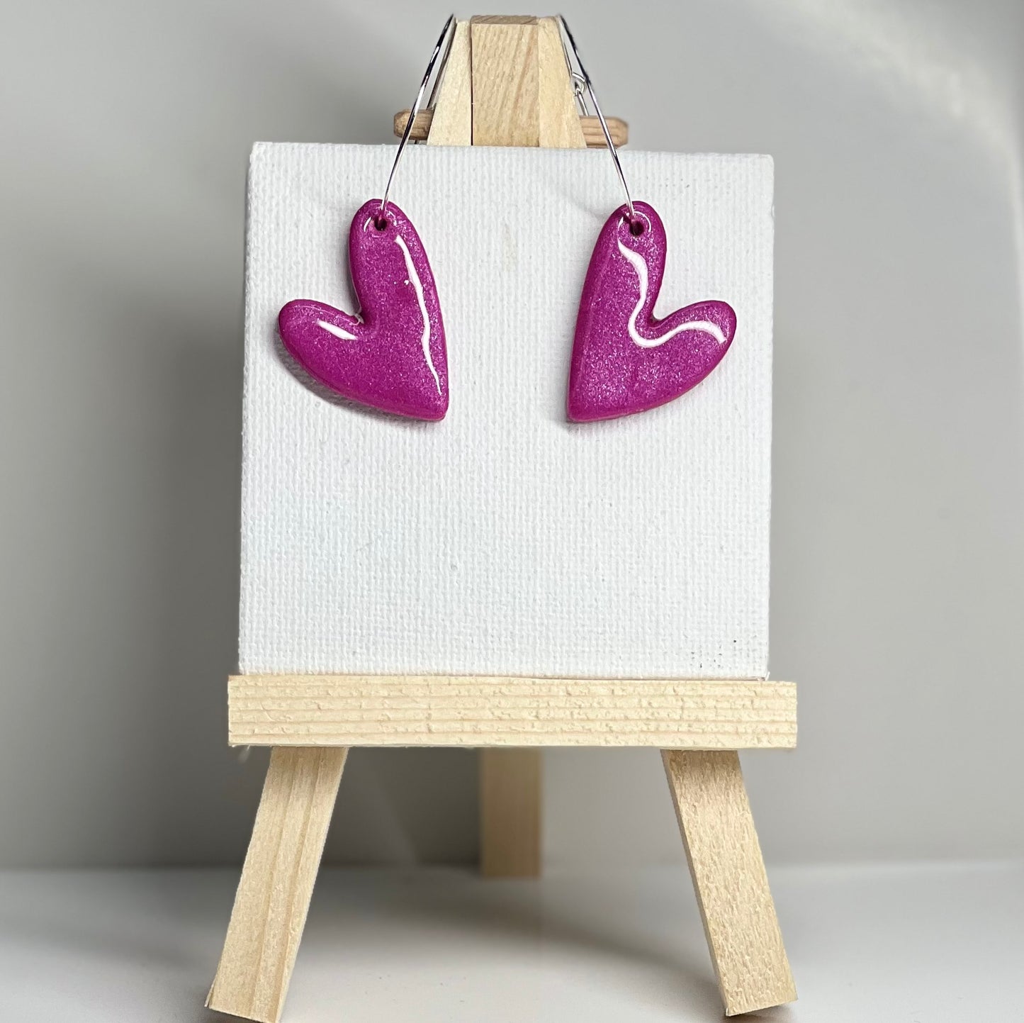 Heart Polymer Clay Earrings