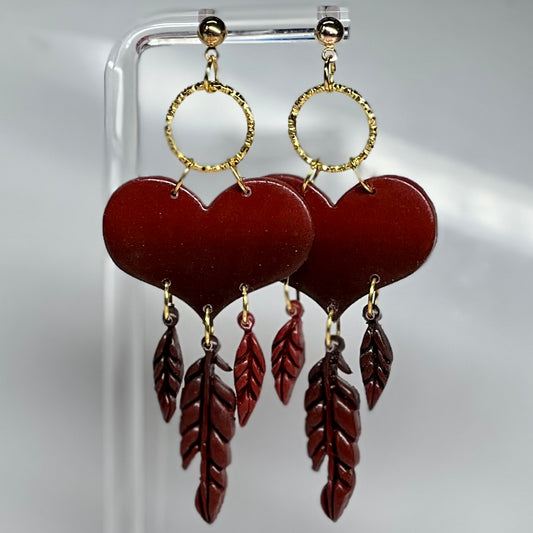 Heart Polymer Clay Earring