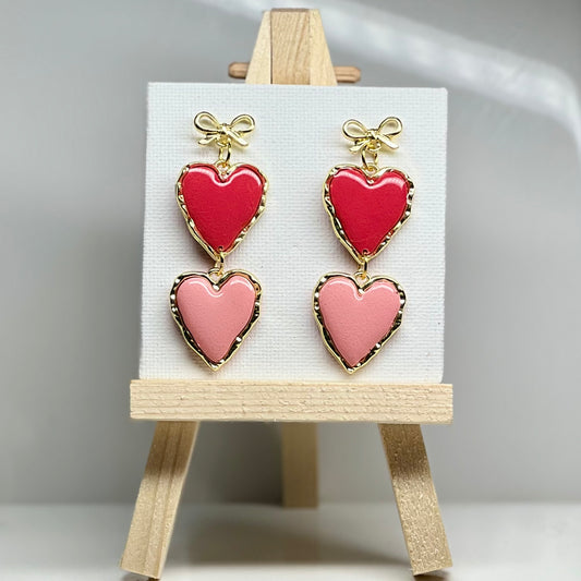 Heart Polymer Clay Earring
