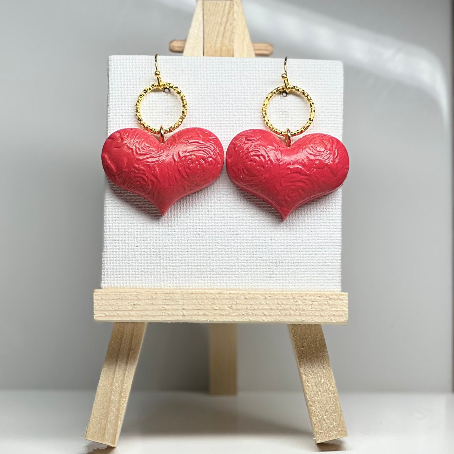 Puffy Heart Polymer Clay Earring